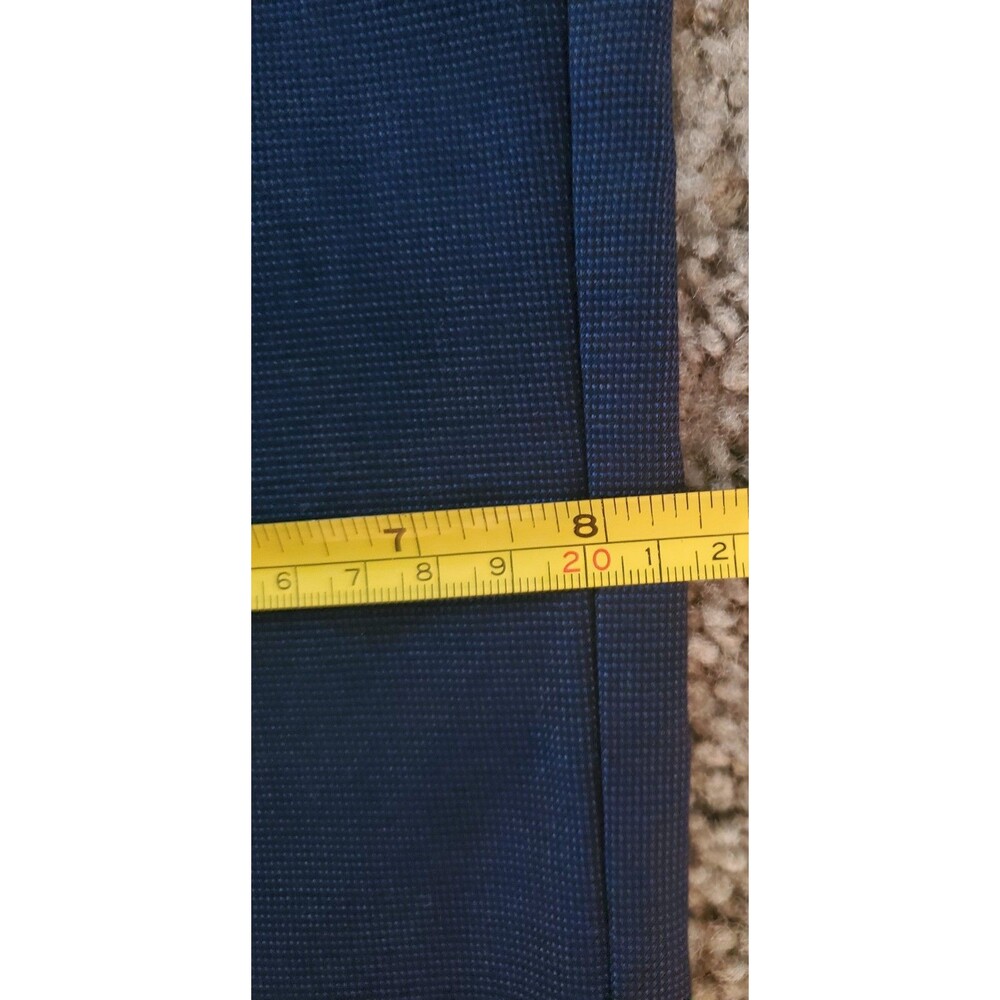 Perry Ellis Mens Dress Pants 32x32 Slim Fit Navy Blue Stretch Flat Front Slacks - Picture 13 of 16
